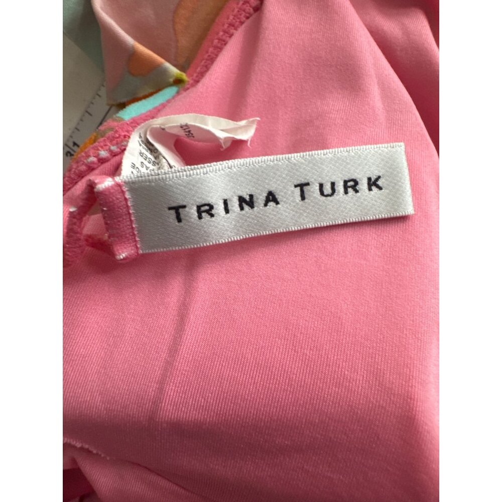 Trina Turk Womens Playa De Flor Flutter Maillot One-Piece Swimsuit Keyhole Size - Picture 5 of 7